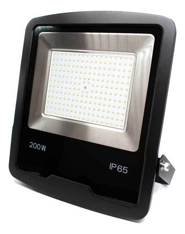 Reflector Led Life Lh-2014 200w 6500k Ip65 Luz Fría Blanco Negro Blanco Frío