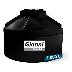 Tanque Bicapa Gianni 1000l Modelo Bajo Negro - Tyt