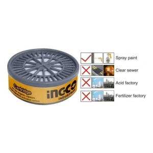 Filtro Para Mascara P/ Gas Anti Orgánicos Ingco Hcd03 - Tyt