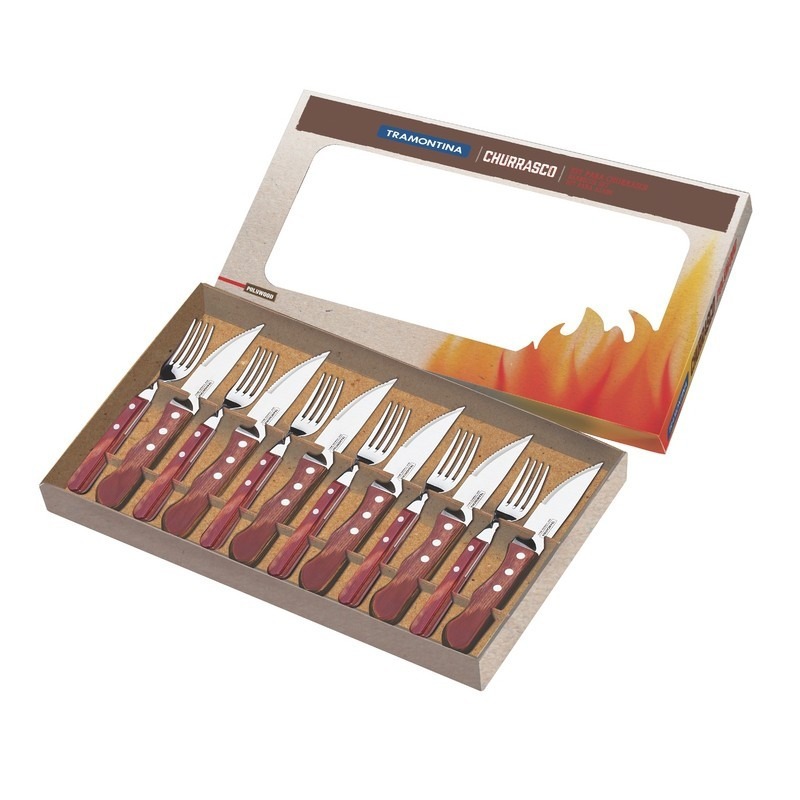 Juego Para Asado Jumbo Color Rojo Churrasco, 12 Piezas - Tyt