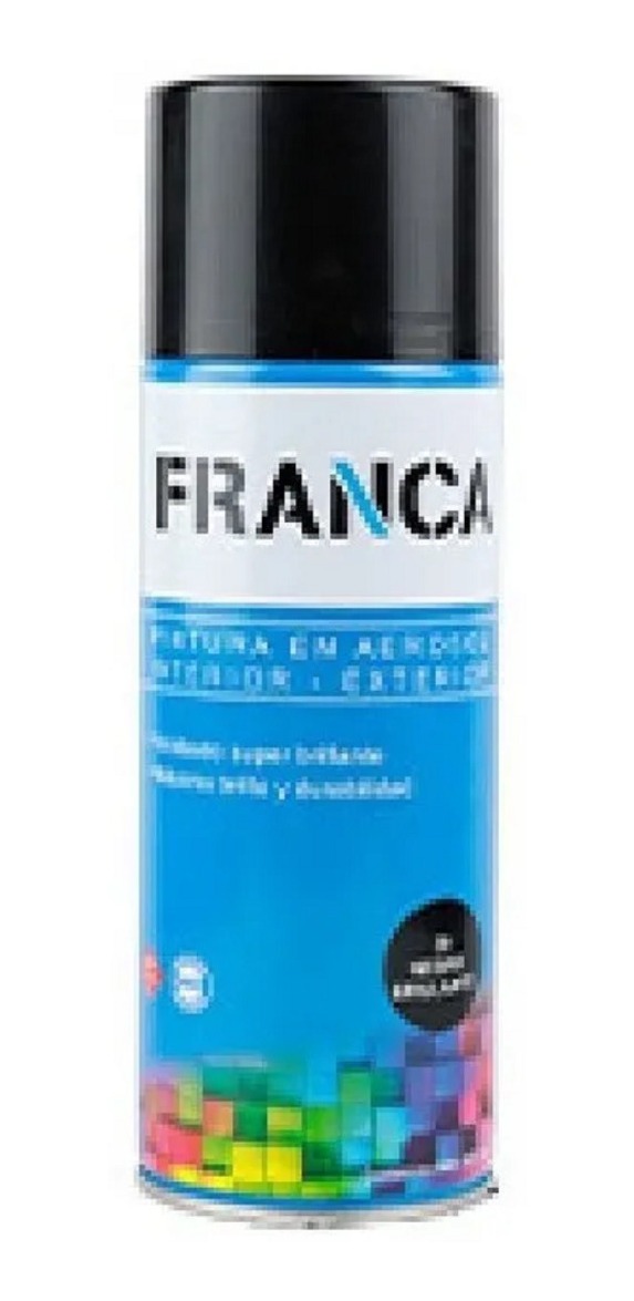 Esmalte En Aerosol Negro 400ml Franca - Altas Temperaturas