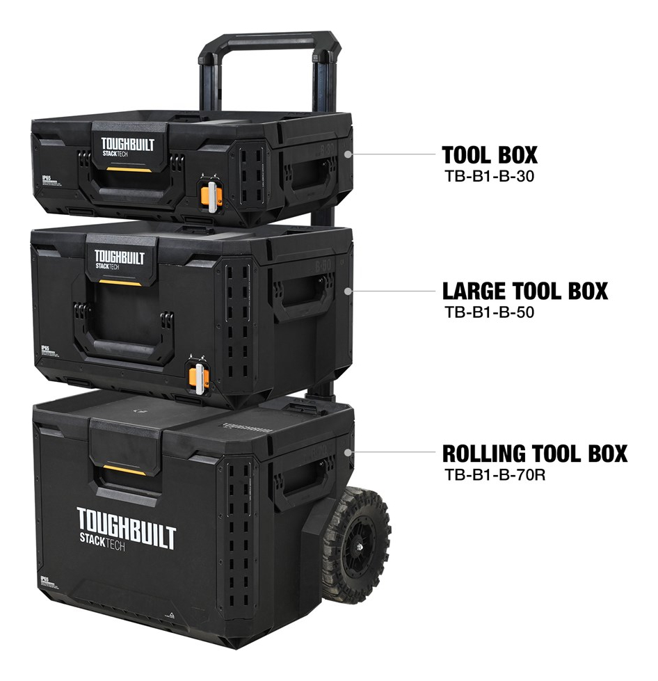 Caja De Herramientas Con Ruedas Toughbuilt Tb-b1s3-b-70r Color Negro - Imagen 4