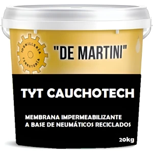 Membrana Liquida Base Neumáticos Reciclados Cauchotech 20kg Color Blanco