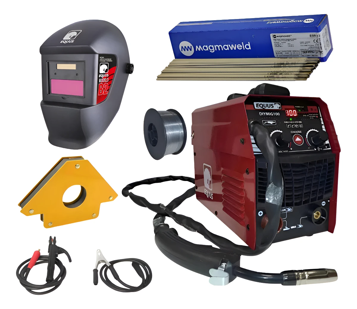 Soldadora Inverter 3en1 Mig-mma-tig 100a Equus Careta Alambr