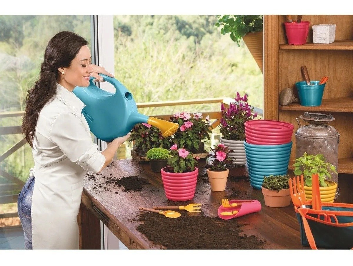 Regadera Riego Jardinería Plástica 7 Litros Tramontina - Tyt - Imagen 3