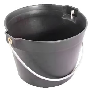 Balde Plastico Reforzado Color Negro Ferreteria Tyt