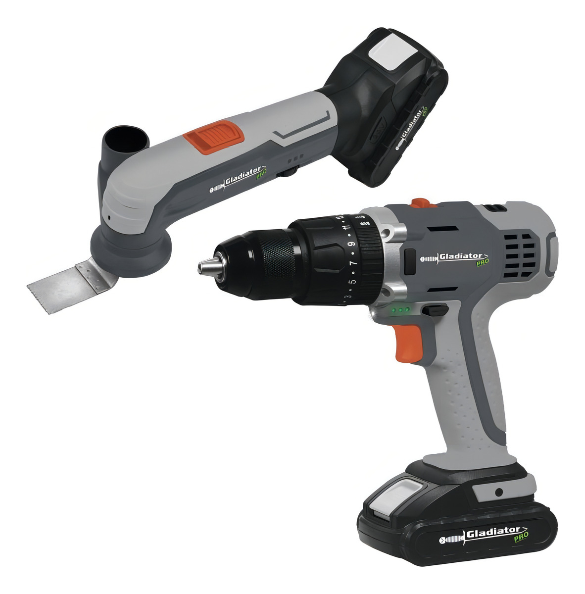 Taladro Percutor Atornillador +sierra Multiuso A Batería Gris 50 Hz