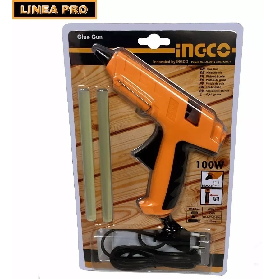 Kit Pistola Aplicar Silicona Caliente Ingco 100w + 35 Barras - Imagen 2