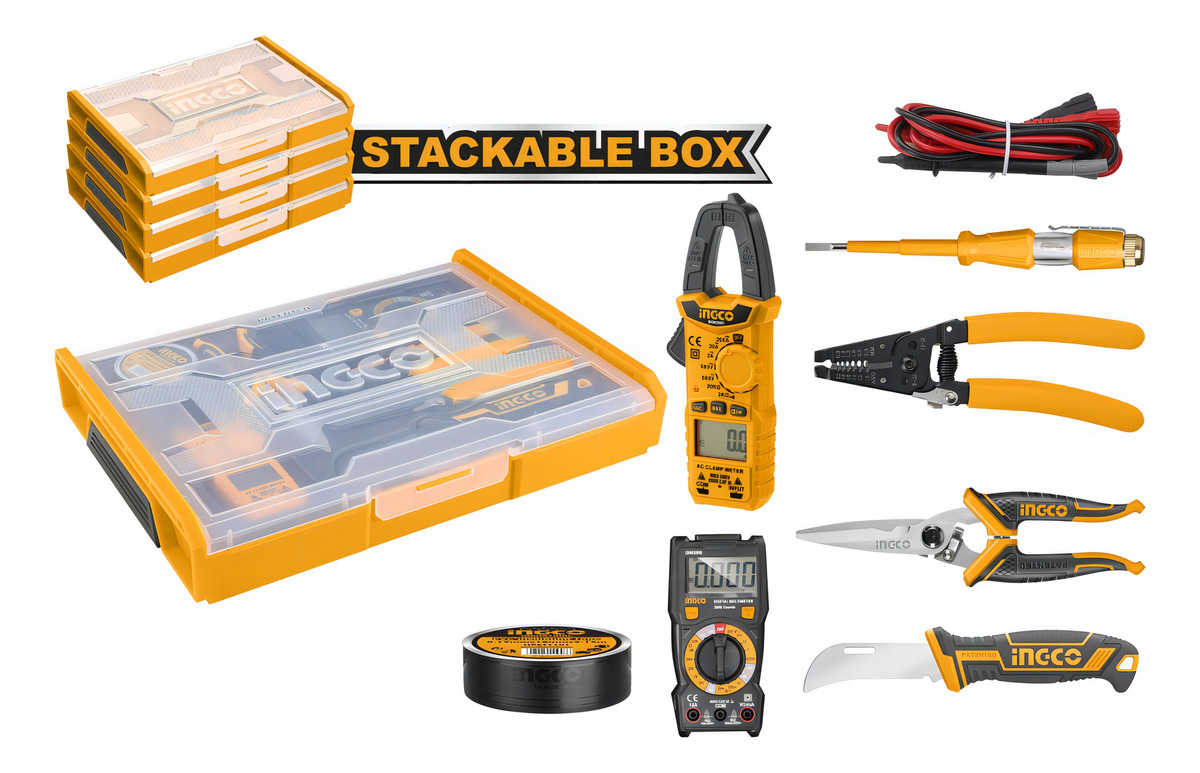 Set Organizador + 7 Herramientas Electricista Ingco Hktv0 Ma