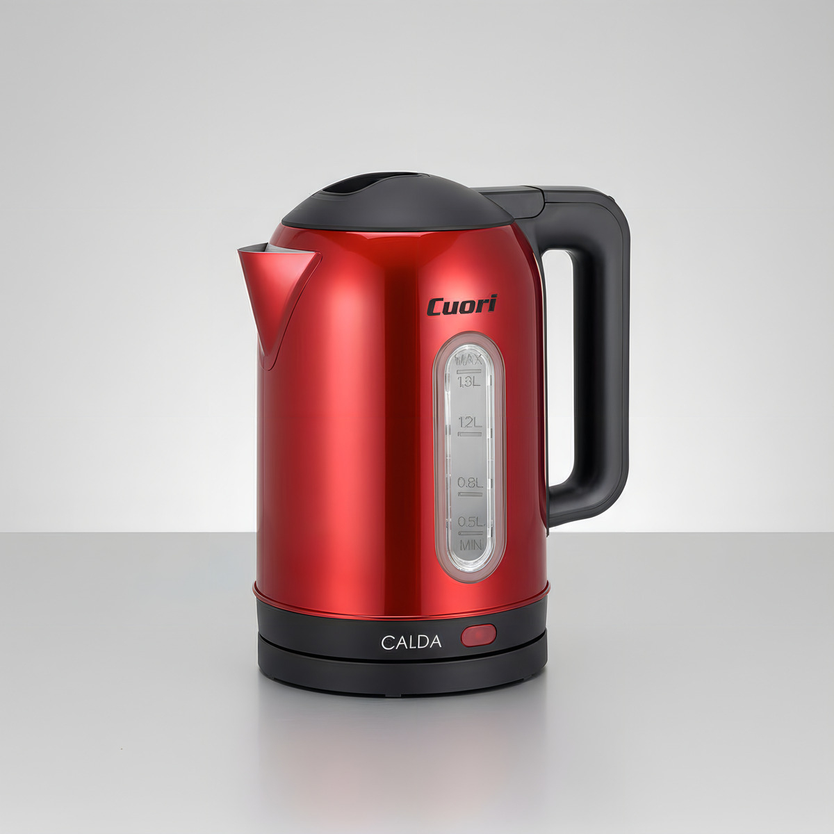 Jarra Eléctrica Cuori 1,8l Acero Inoxidable Indicador Agua - Rojo Inox - Imagen 3