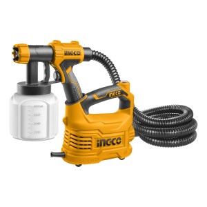 Ff Equipo Pistola De Pintar Ingco 500w Spg5008 Paint Zoom Color Amarillo