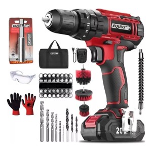 Taladro Atornilador Inalambrico 20v Equus Bolso + Regalos