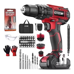 Taladro Atornillador Percutor 20v Bolso Accesorios Equus Tyt