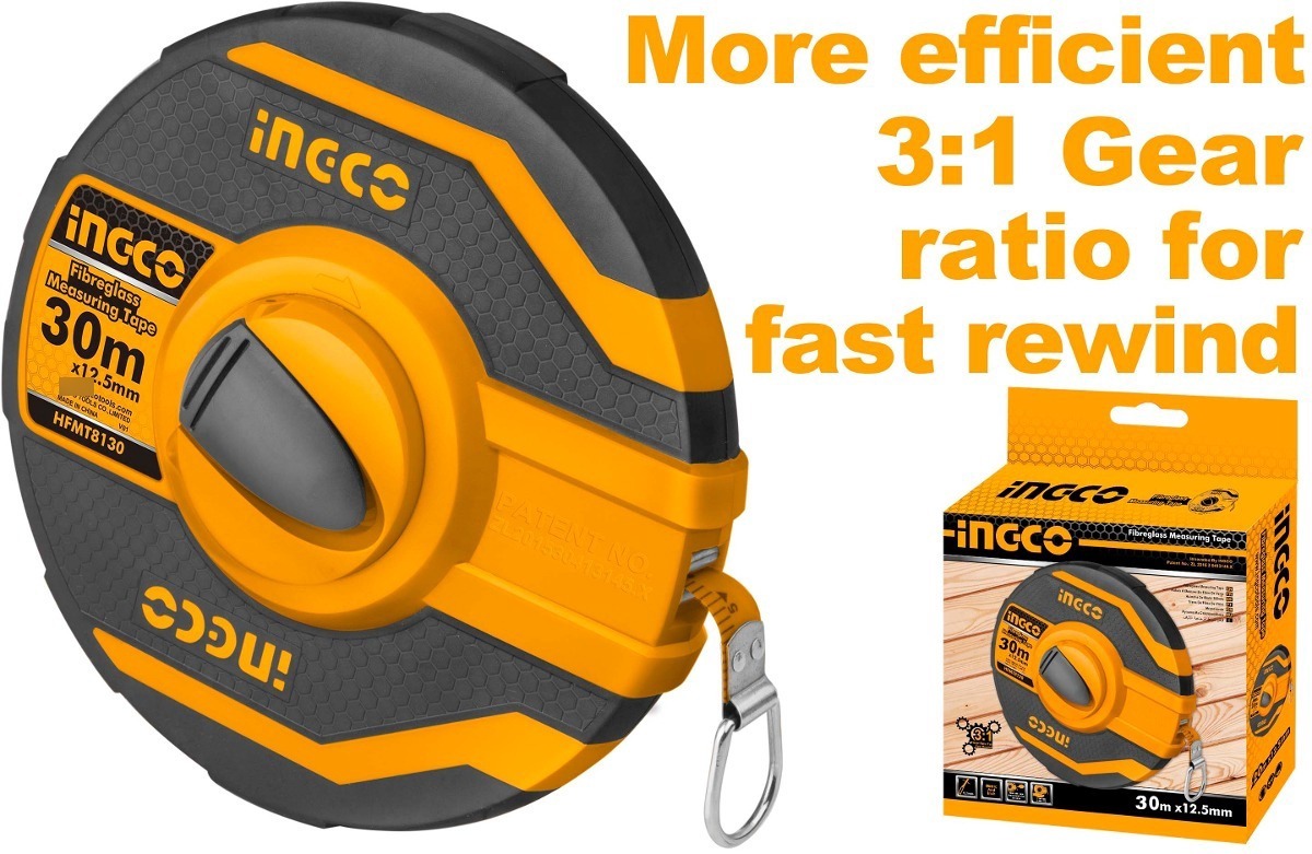 Cinta Metrica Agrimensor 30mt X 12.5mm Ingco Hfmt8130