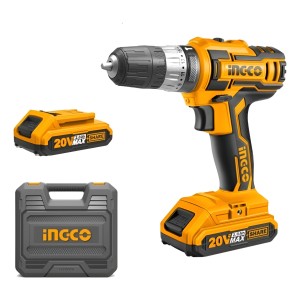 Taladro Percutor Atornillador Inalámbrico De 10mm Ingco Cidli200215 20v + Accesorios Con Estuche De Plástico 220v - 240v 50hz/60hz