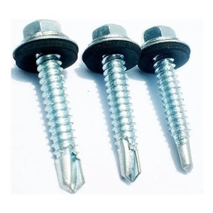 Tornillo Hexagonal Punta Mecha C/ Goma 2.2'' 5,5 X 25mm X100