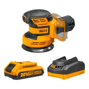 Lijadora Roto Orbital Palma Ingco Crosli2001 + Bat. + Carg Naranja