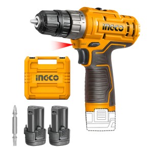 Taladro Atornillador Usb C Ingco Cdli12202 2 Baterías Maleta