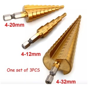 Kit De 3 Mechas/ Brocas Cónicas Para Taladros 6 A 32mm - Tyt