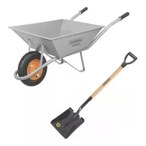 Carretilla Reforzada Tramontina 70l Rueda Maciza O Inflable