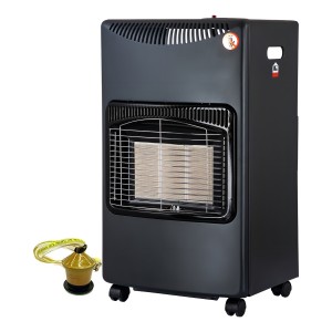 Estufa A Gas Con Tapa Control De Valvula Negro