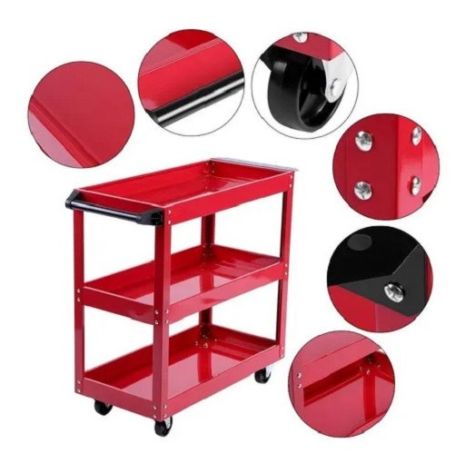 Carro Mesa De Taller Con 3 Estantes Con Ruedas - Tyt - Imagen 4