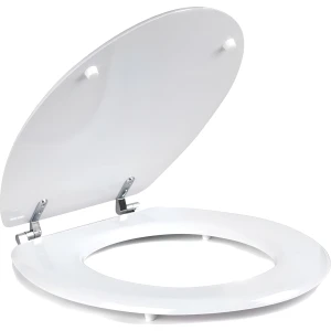 Asiento Tapa De Inodoro Blanca De Madera - Color Blanco