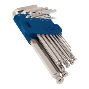Juego 13 Llaves Bristol Extra Larga Milimetrica Truper 13646 Color Plateado