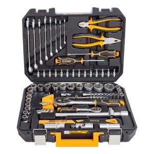 Kit Set De77 Herramientas Combinadas Ingco C Valija Plastica