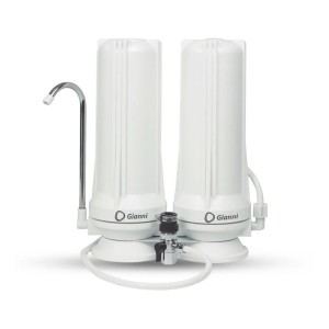 Filtro Agua Purificador Gianni Doble + Carbón Prensado + Kdf