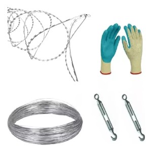 Concertina Doble 100mt + 10kg Alambre + Tensores + Guantes