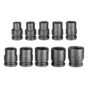 Juego 10 Dados De Impacto 1/2'' 10 A 24mm Ingco Hkissd12101