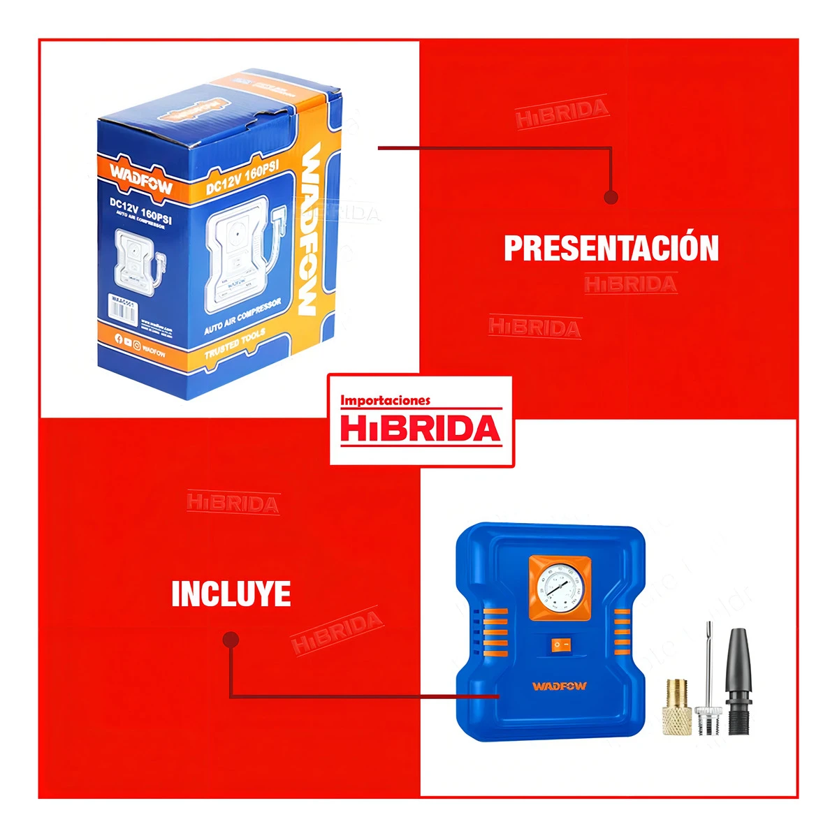 Compresor De Aire 12v Automático Inflador Llanta Carros Moto - Imagen 2