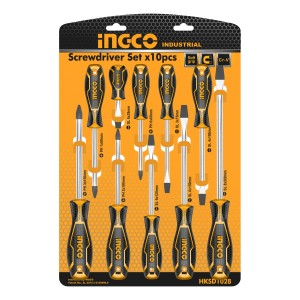 Juego Destornilladores 10 Pzas Ingco Hksd1028