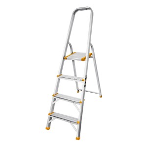 Escalera Aluminio Plataforma Domestica 4 Escalones Ingco