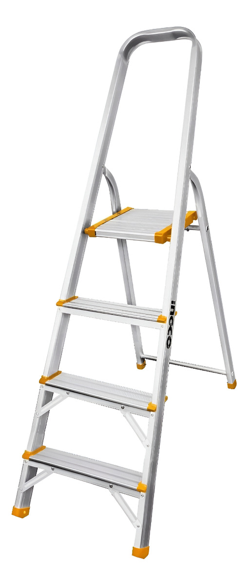 Escalera Aluminio Plataforma Domestica 4 Escalones Ingco