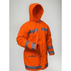 Parka Campera Impermeable Naranja O Azul Con Refelctivo Tyt