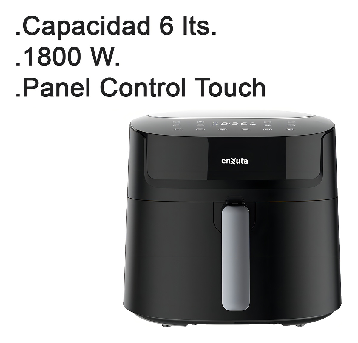 Freidora De Aire Sin Aceite Enxuta Sdaenxfsa1116 6lts Touch Color Negro - Imagen 7