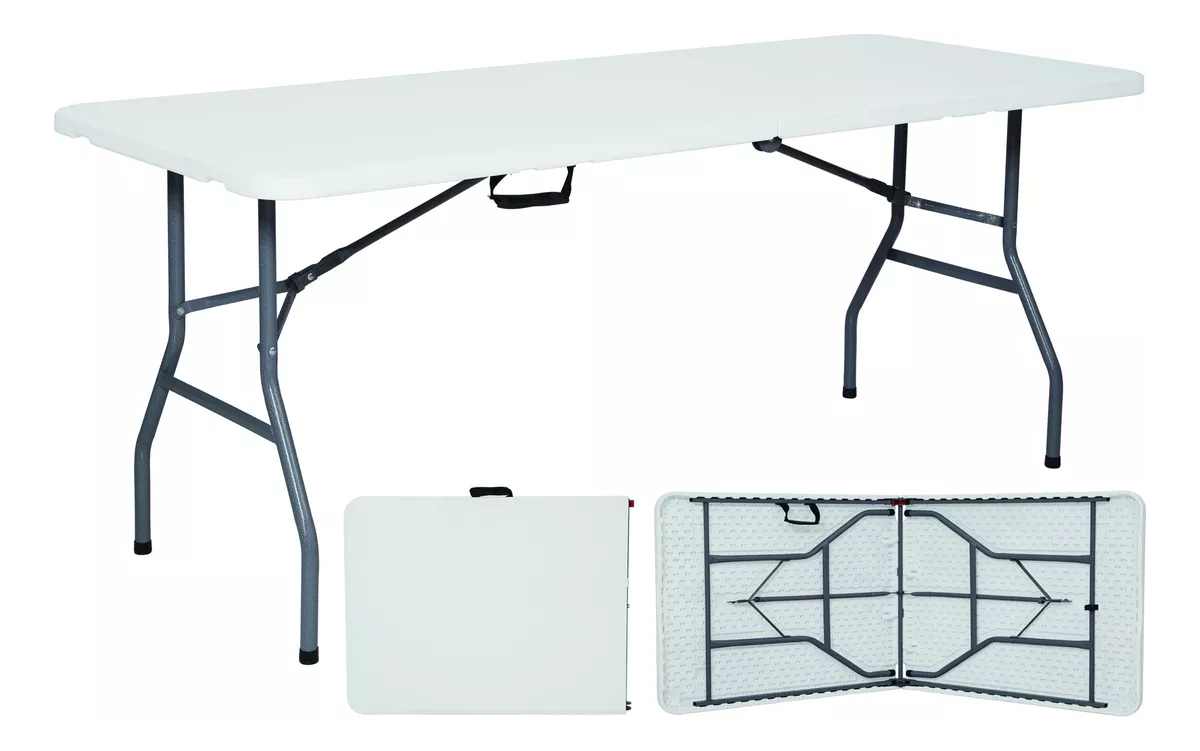 Juego Jardin Mesa Plegable 1,80x74x74 + 6 Sillas Plegables - Imagen 2