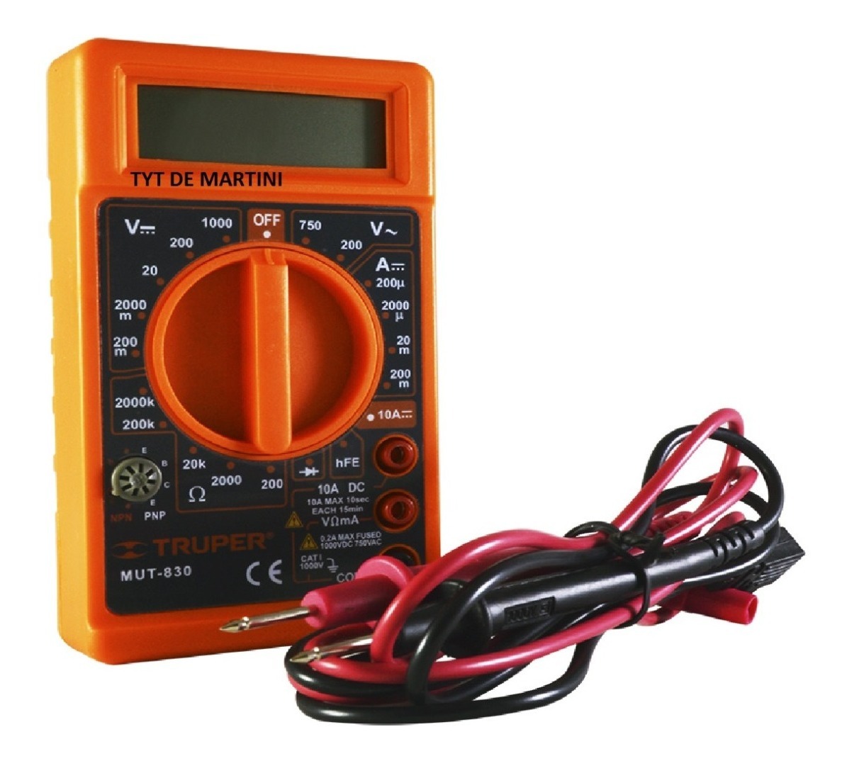 Tester Multimetro Digital Truper Mut-830 Diodo Transistor