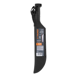 Machete Rambo 12' Cacha Inyectada Negra, Con Funda, Truper