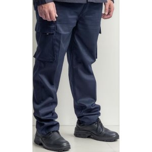 Pantalón De Trabajo Cargo Industrial Azul - T