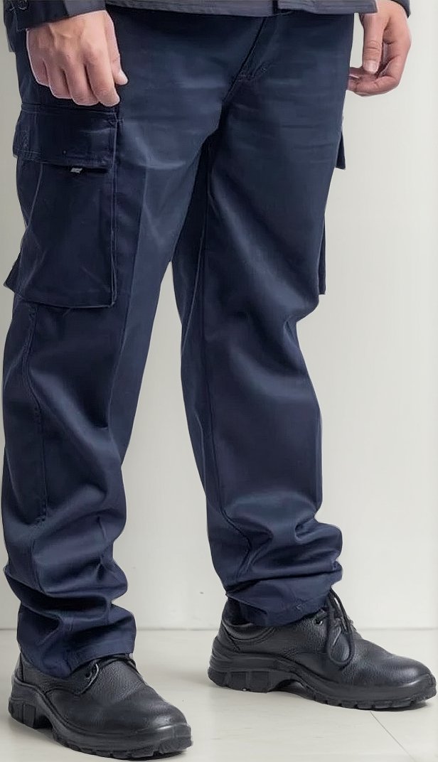 Pantalón De Trabajo Cargo Industrial Azul - T