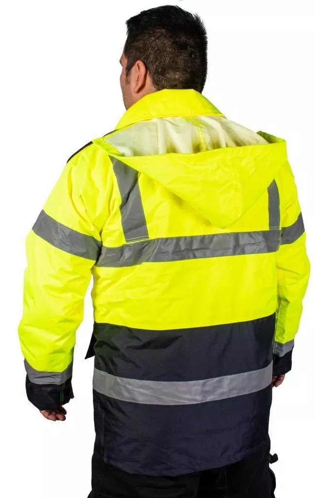 Campera Parka Trabajo Impermeable Amarillo Flúor - Tyt - Imagen 3