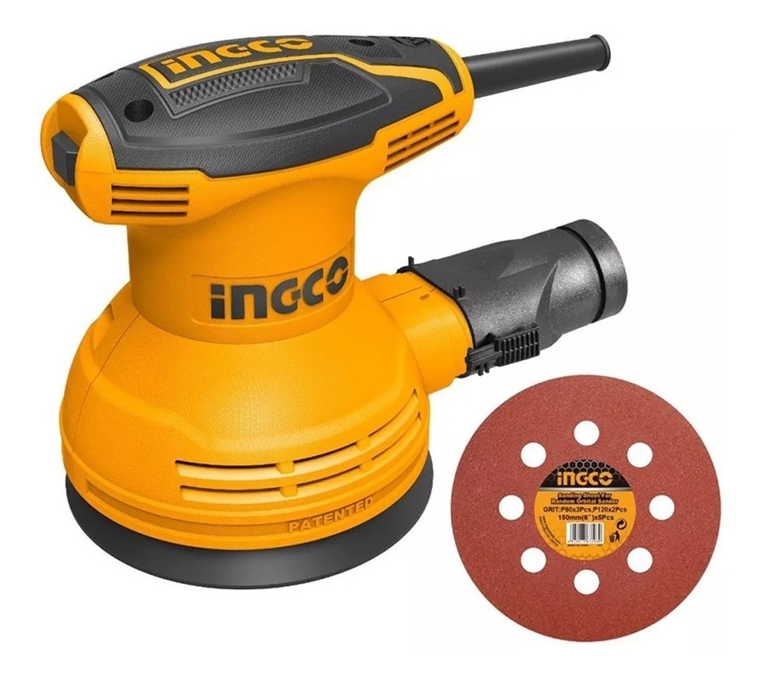 Lijadora Roto Orbital 320w Industrial Ingco C Bolsa+5hoja - Imagen 2