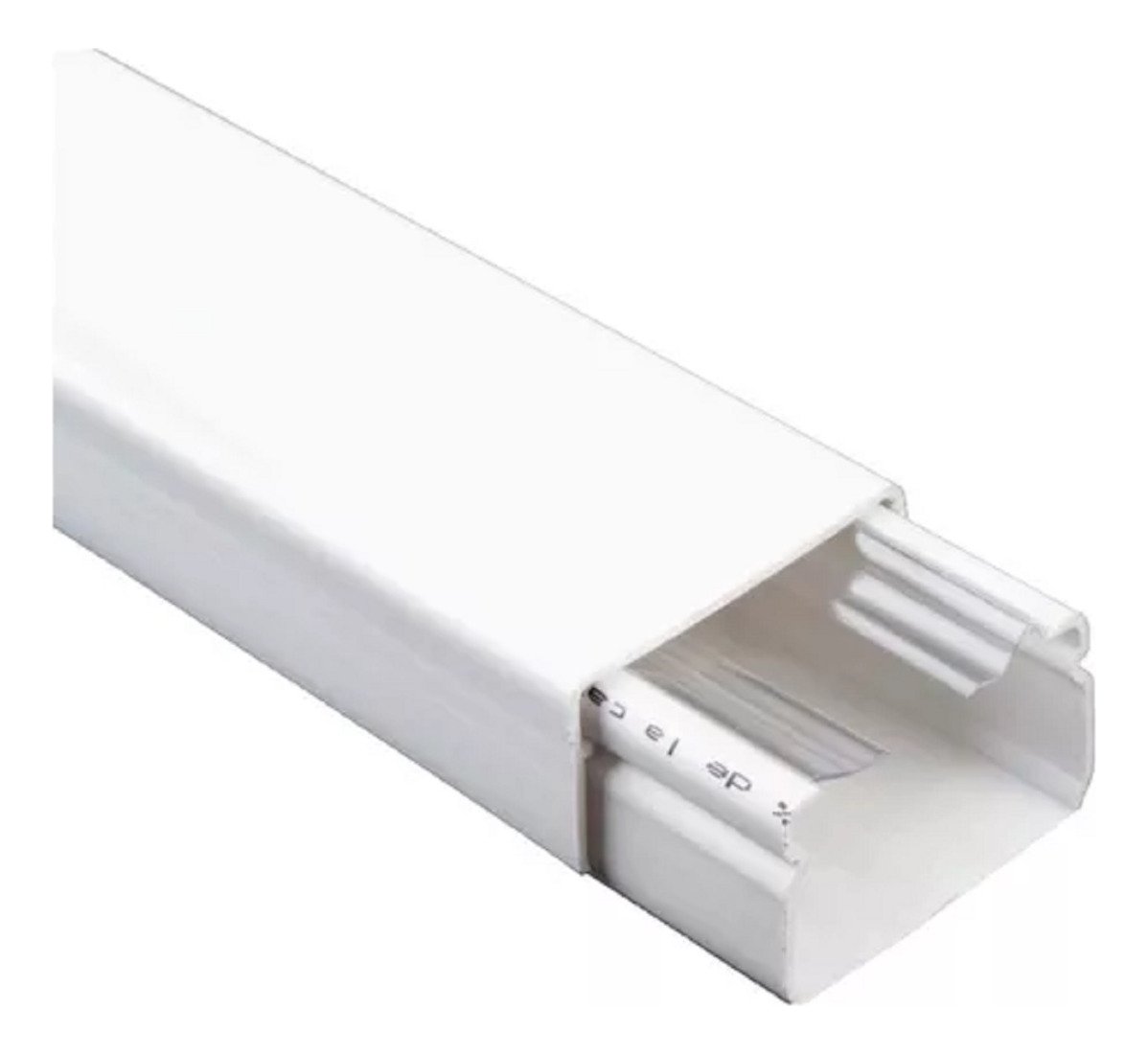 Ducto Plástico De Pared Color Blanco. Dimensiones: 20x12mm