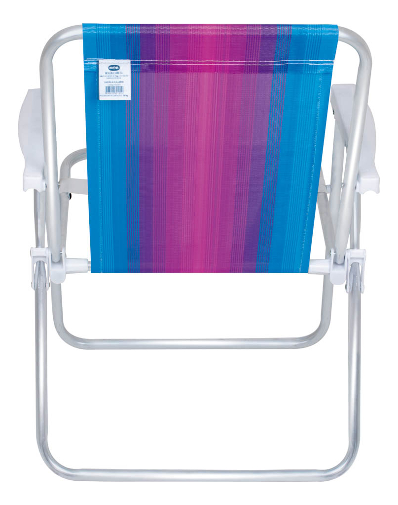 Juego 2 Sillas Playa Jardín Plegable Aluminio Alta Mor Color Rosa - Imagen 5