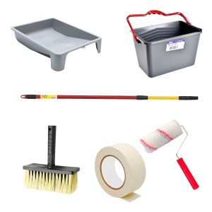 Kit Para Pintar 2 Rodillos + Balde + Bandeja + Extencible