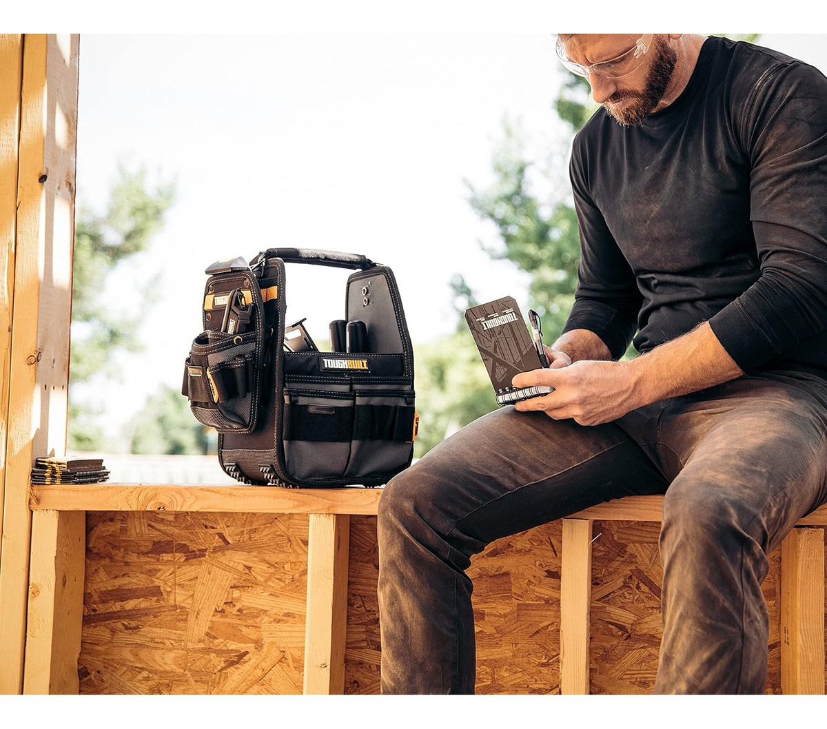 Bolso Abierto + Coleto Cliptech 20cm Toughbuilt Tb-ct-180-8 Color Negro - Imagen 11