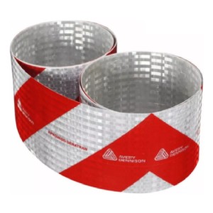 Cinta Reflectiva Para Paragolpe 2,4 Mt Ancho 10cm 45º - Tyt